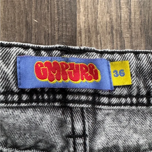 Empyre Gray and Black Denim Shorts - Picture 4 of 5